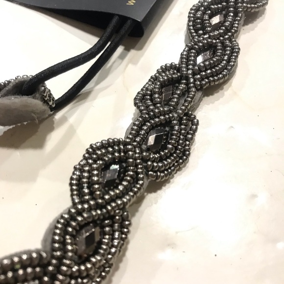 3 Forever21 PEWTER Beaded Bridesmaid Hair headband - Picture 11 of 16